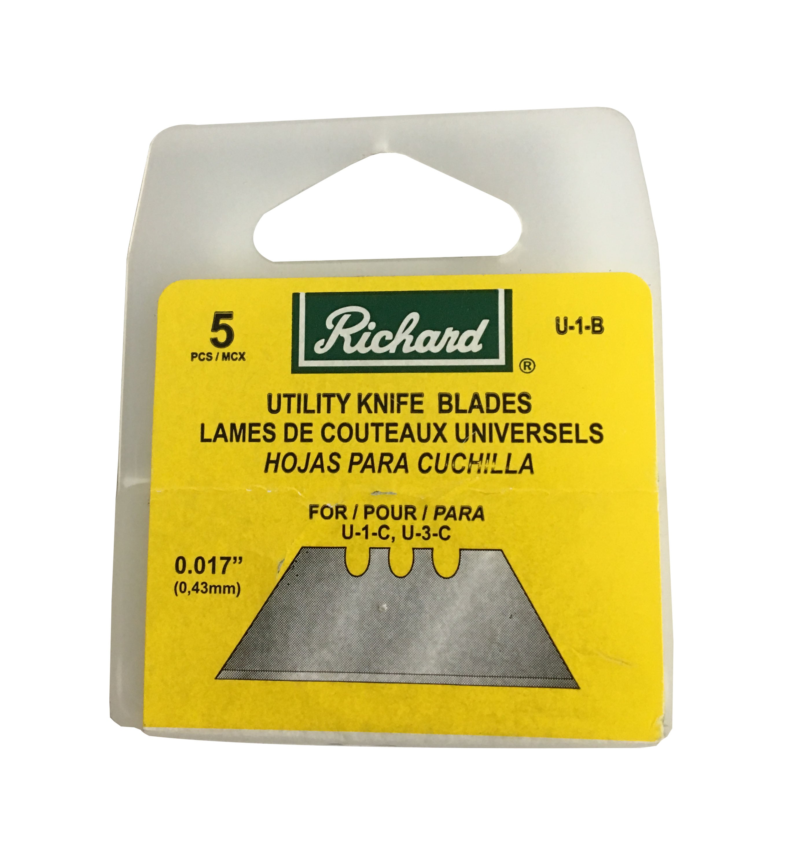 Richard - Lames de rechange pour u-1-c u-3-c (paquet de 5)