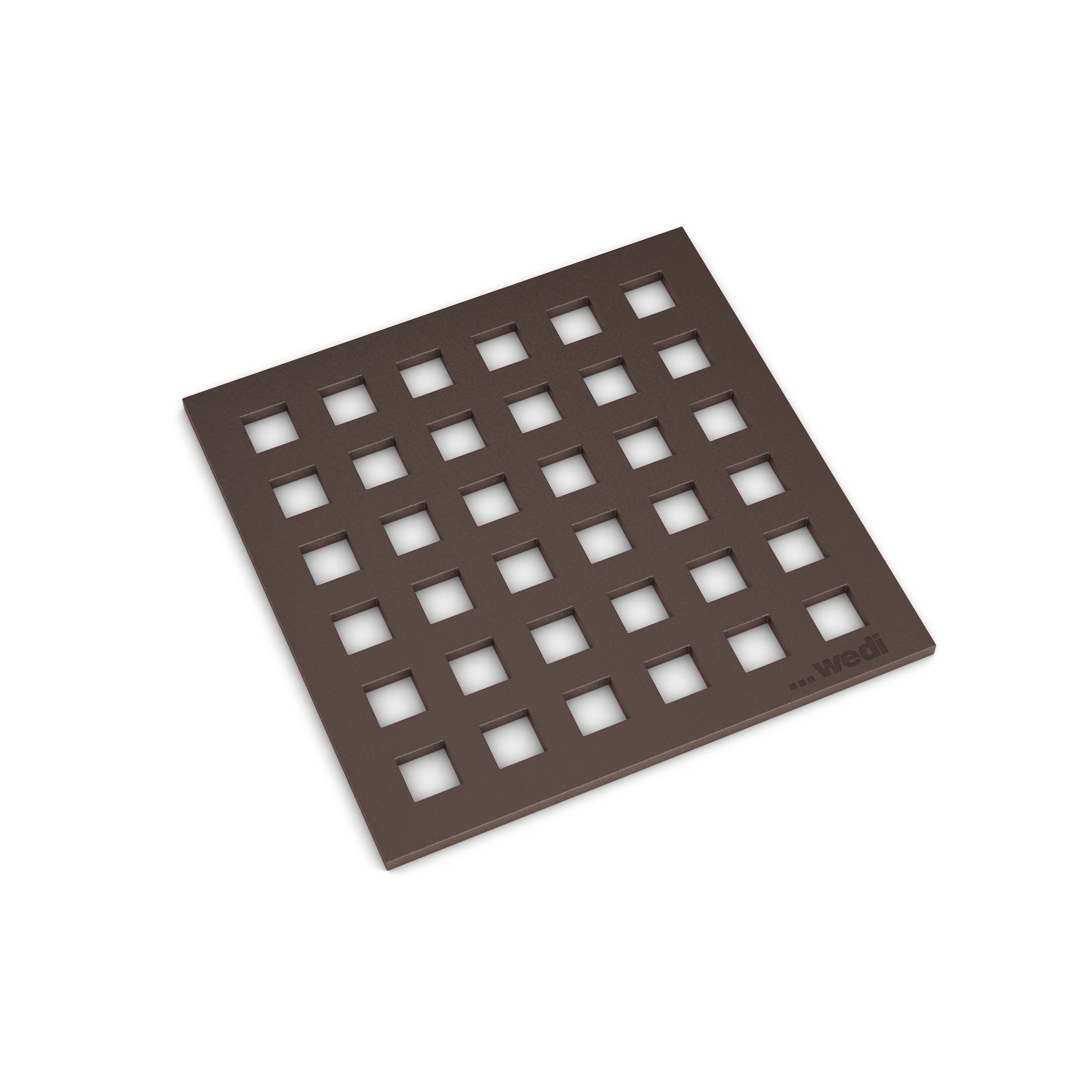 Wedi - Grille de drain Fundo fini bronze antique - 4" x 4"