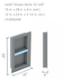 Wedi - Niche de douche 16" x 28"