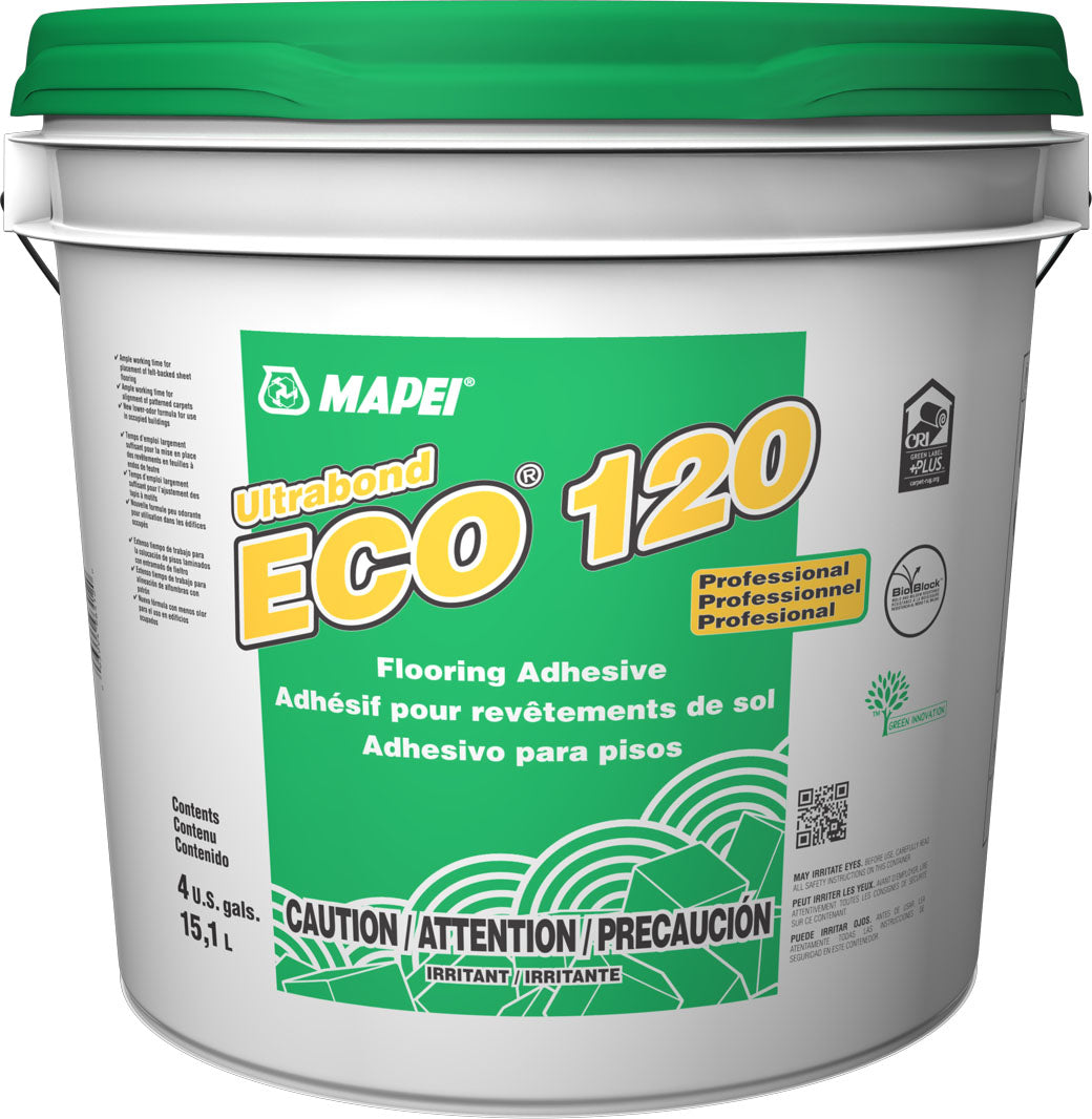 Mapei - Ultrabond ECO 120 Adhésif de qualité professionnelle pour revêtements de sol - 15.1 L