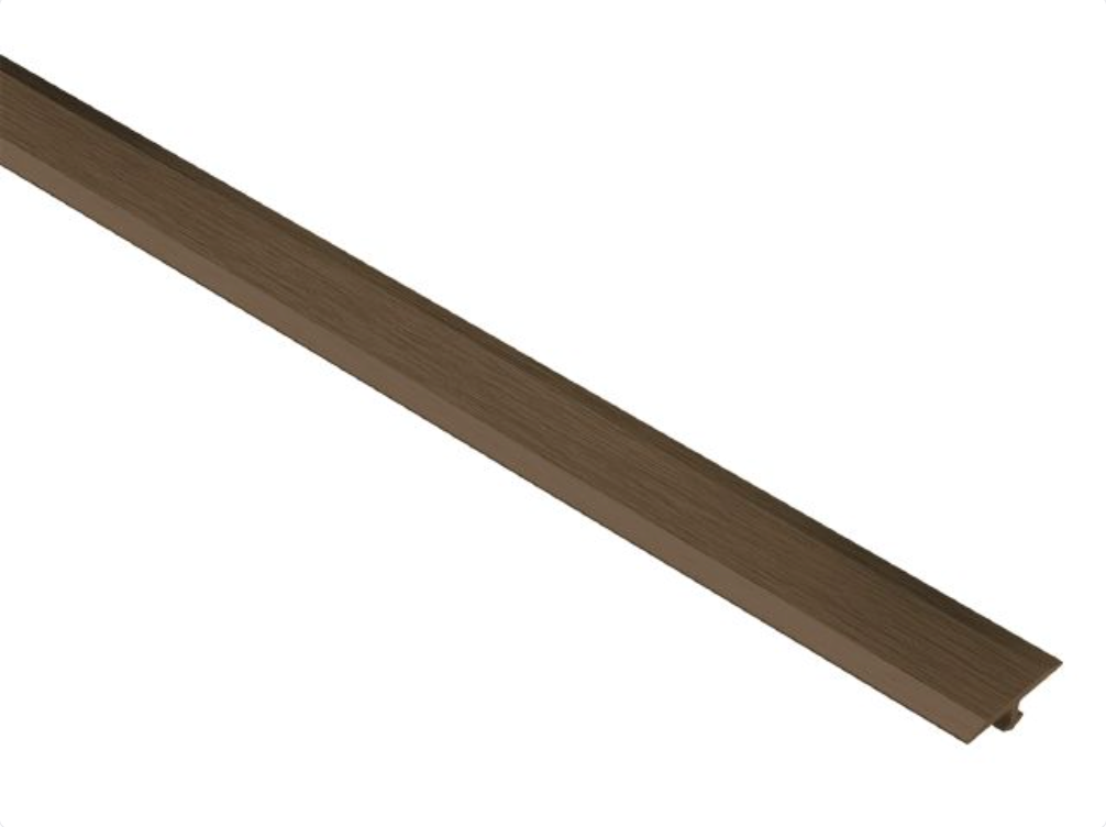 Schluter - 1/8" (3 mm) x 1" x 8' 2-1/2" - VINPRO-T Profilé en T pour la rénovation des planchers de vinyle Aluminium anodisé Bronze antique brossé ||VPTL3/25ABGB
