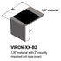 Tarkett/Johnsonite - VIRCN-XX-B2 - Nez de marches d'escalier - Matériau de 1/8" Insert de bande antidérapante de 2" pour les malvoyants