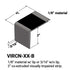 Tarkett/Johnsonite - VIRCN-XX-B - Nez de marches d'escalier - Matériau de 1/8" avec rebord ou 3/16" sans rebord. Bande coextrudée de 2 po pour malvoyants.
