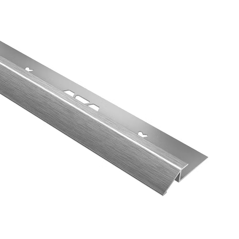 Schluter - VINPRO-U Profilé réducteur pour revêtement de vinyle aluminium anodisé chrome brossé 1/4" x 8' 2-1/2" ||VPUL60ACGB