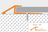 Schluter - VINPRO-U Profilé réducteur pour revêtement de vinyle aluminium anodisé nickel brossé 1/4" x 8' 2-1/2" ||VPUL60ATGB