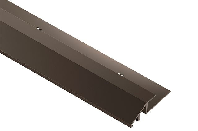 Schluter - VINPRO-U Profilé réducteur pour revêtement de vinyle aluminium anodisé bronze antique brossé 7/32" (5.5 mm) x 8' 2-1/2"