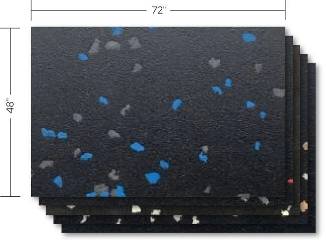 Pliteq - VersaRUBBER - 4'x6'x3/8" Bleu Vif ||VR38BLUE