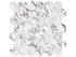 Anatolia - Viola Roccia - Mosaïque hexagonale de marbre, fini adouci 4,9 cm (2 po)