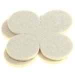 Flexi-Felt - Tampons en feutre blanc adhésif de force industrielle 1 1/2" (paquet de 8)