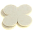 Flexi-Felt - Tampons en feutre blanc adhésif de force industrielle 1 1/2" (paquet de 8)
