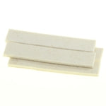 Flexi-Felt - Bandes de feutre blanc adhésives de force industrielle 3/4" x 4" (paquet de 4)