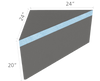 Wedi - 24" shower corner bench kit ||WUS3000055