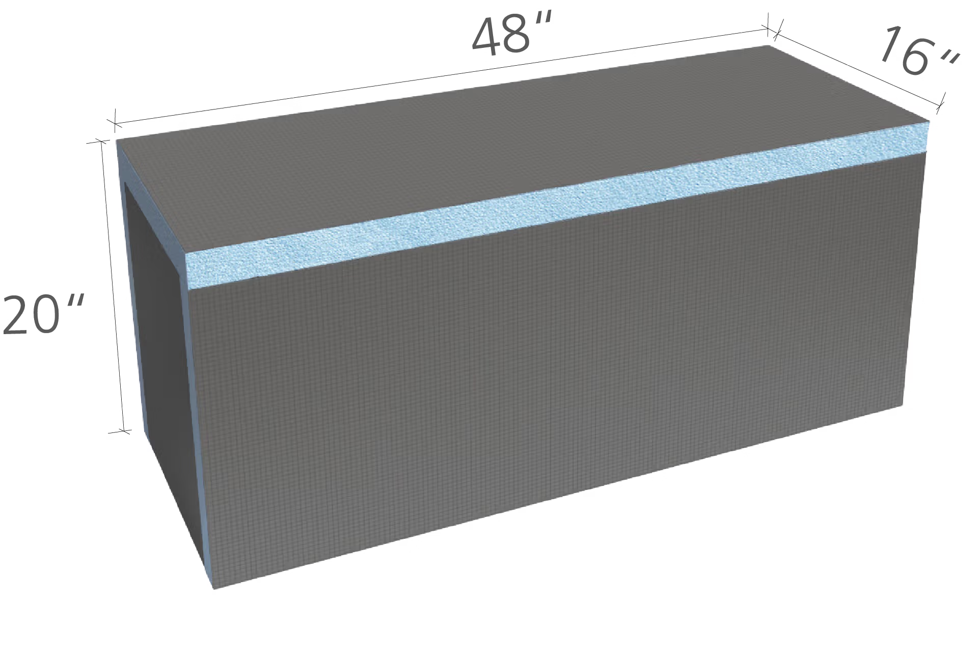 Wedi - 48" Shower Bench Kit ||WUS3000056