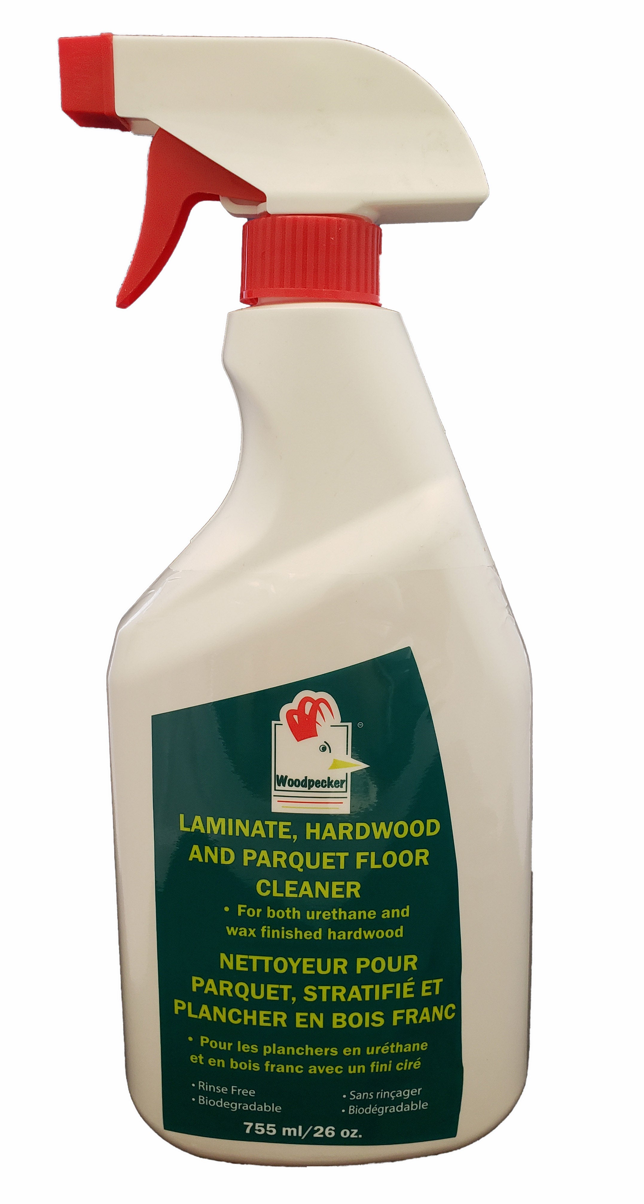R&D - Woodpecker Nettoyant pour sols stratifiés, bois durs et parquets en spray - 775 ml