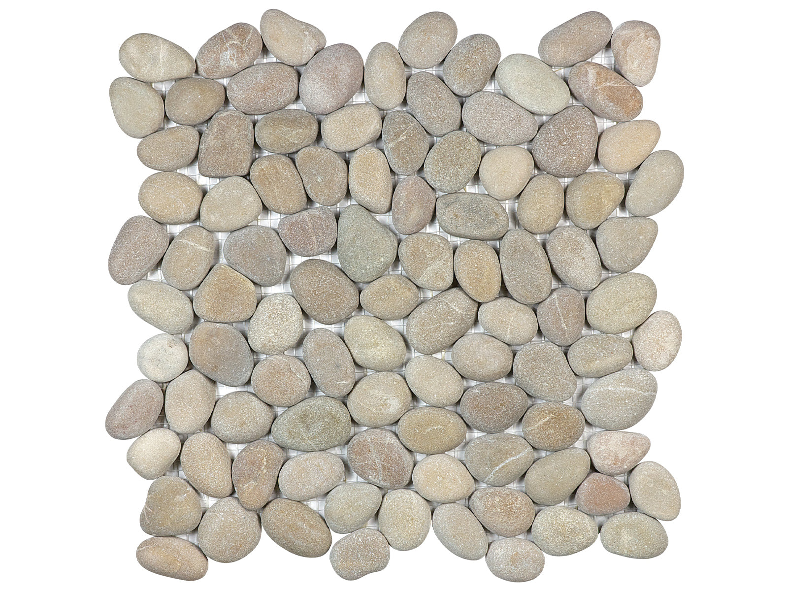 Anatolia - Mosaïque de pierre naturelle Zen Driftwood Tan Caillou mat 12" x 12"