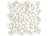 Anatolia - Mosaïque de pierre naturelle Zen Serenity Ivory Caillou plat mat 12" x 12"