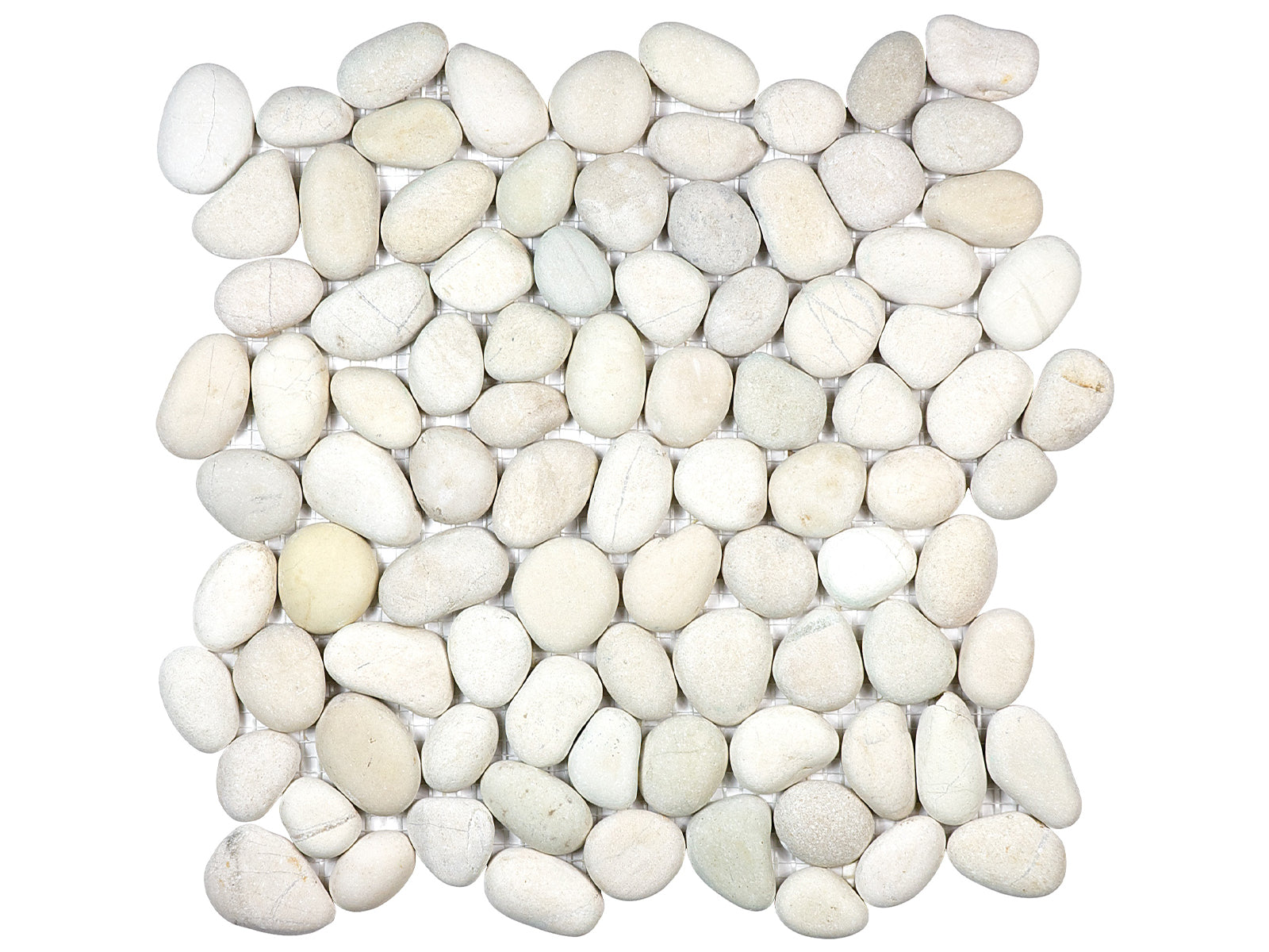 Anatolia - Mosaïque de pierre naturelle Zen Serenity Ivory Caillou mat 12" x 12"