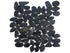 Anatolia - Mosaïque de pierre naturelle Zen Tahitian Black Sand Caillou plat Poli 12" x 12"
