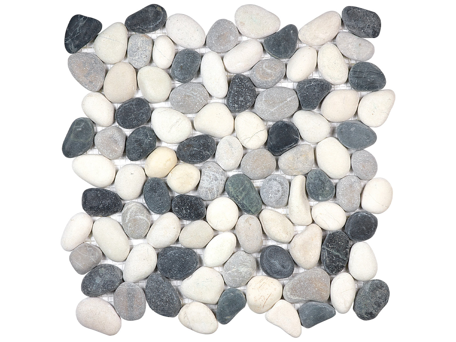 Anatolia - Mosaïque de pierre naturelle Zen Tranquil Cool Blend Caillou mat 12" x 12"