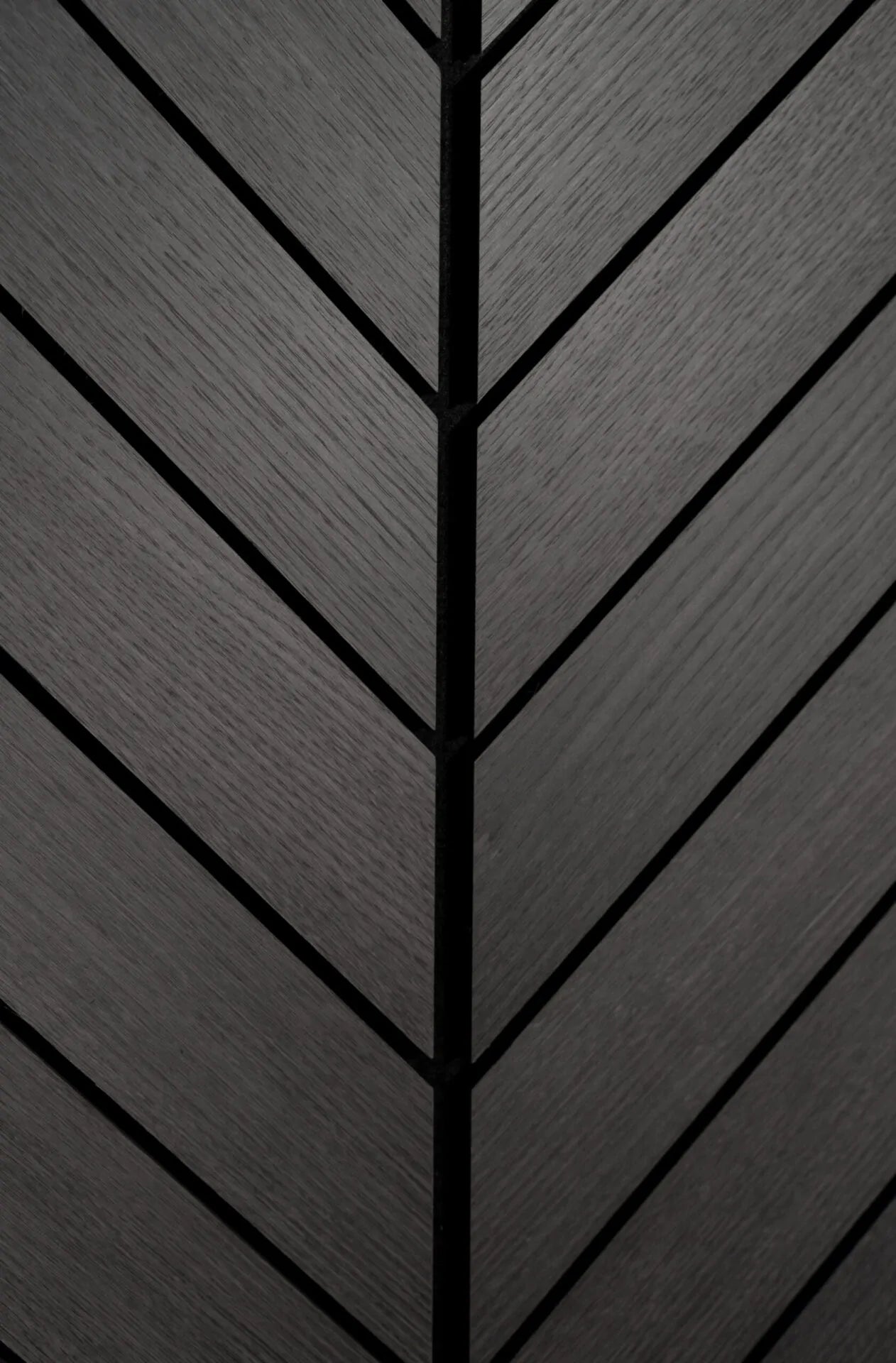 Chevron acoustic panel Gray stained oak