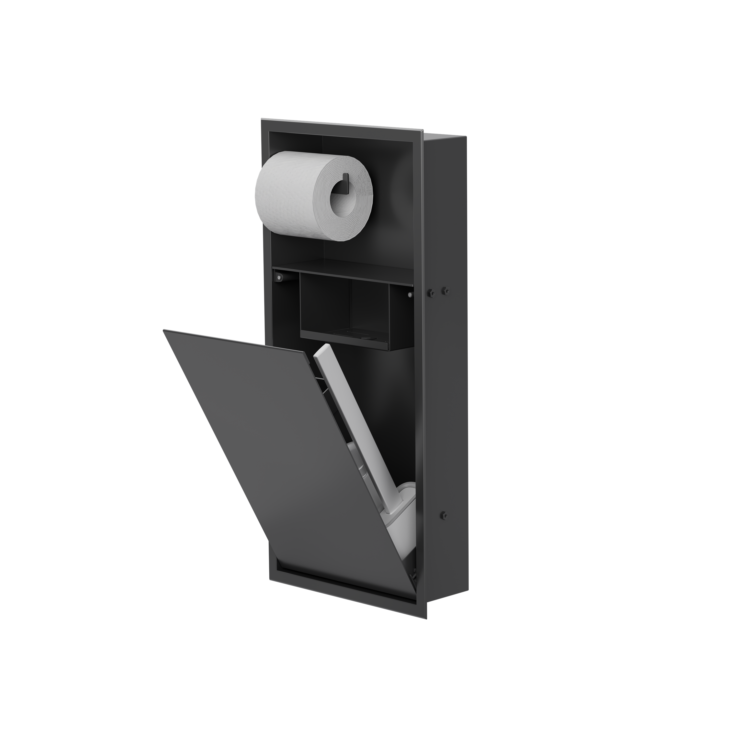 WC Niche Zvelt noir mat ouverte complète