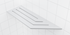 Matte white corner shelves 4″x12″ for tiled showers ||62805584941