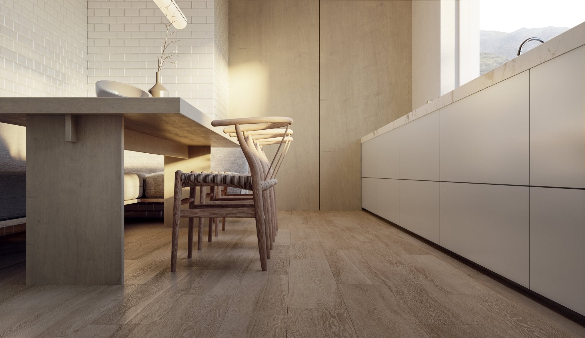 Anatolia - 19.7 x 120 cm Aspen Paper Birch Matte Rectified Glazed Porcelain Tile || 4500-0065-2 - Ceramed