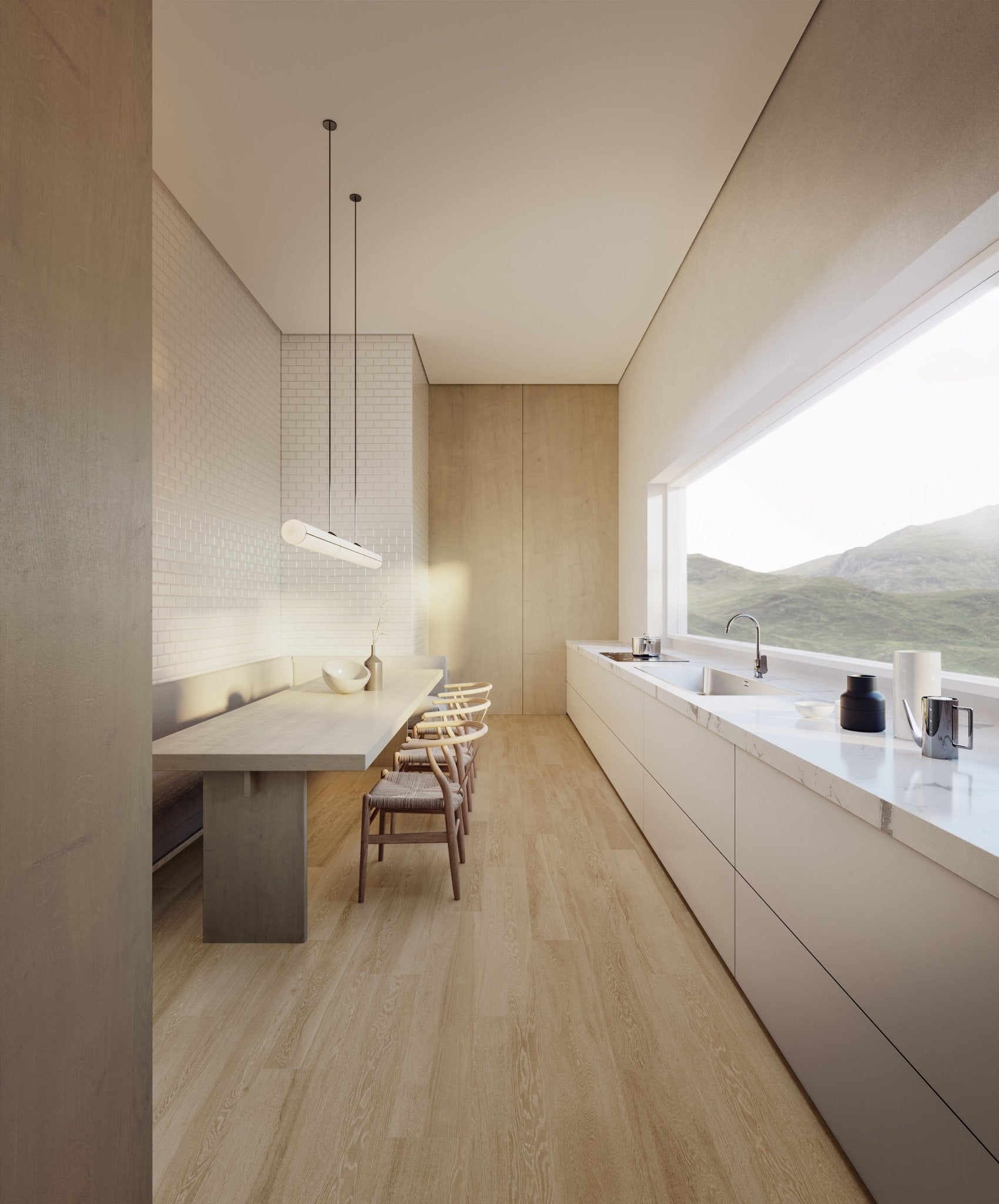 Anatolia - 19.7 x 120 cm Aspen Paper Birch Matte Rectified Glazed Porcelain Tile || 4500-0065-2 - Ceramed