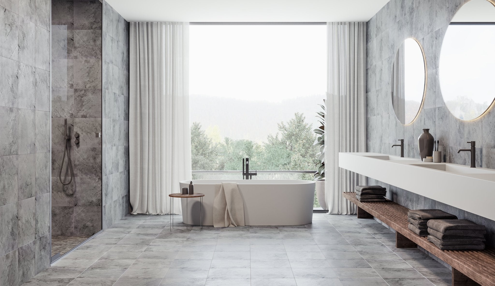 Anatolia - 20 x 25 cm Malena Carbon Glossy Pressed Glazed Ceramic Tile || 4000-0049-0 - Ceramed