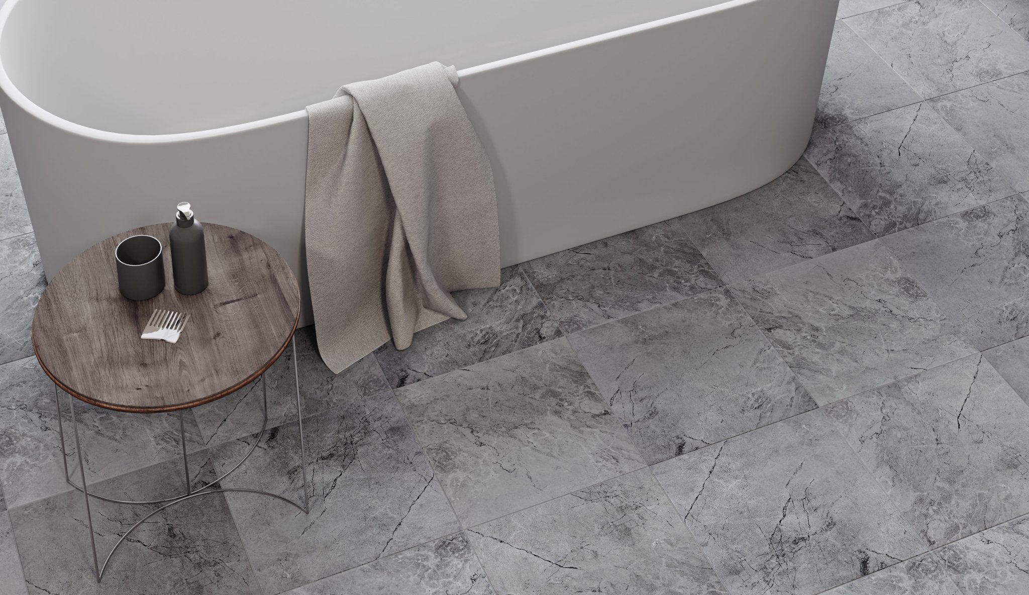 Anatolia - 20 x 25 cm Malena Carbon Glossy Pressed Glazed Ceramic Tile || 4000-0049-0 - Ceramed