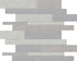 Anatolia - 2.5 x 10 cm Belgian Linen Light Blend Stacked Matte Color Body Porcelain Mosaic (New-MY) || 4501-0030-1 - Ceramed