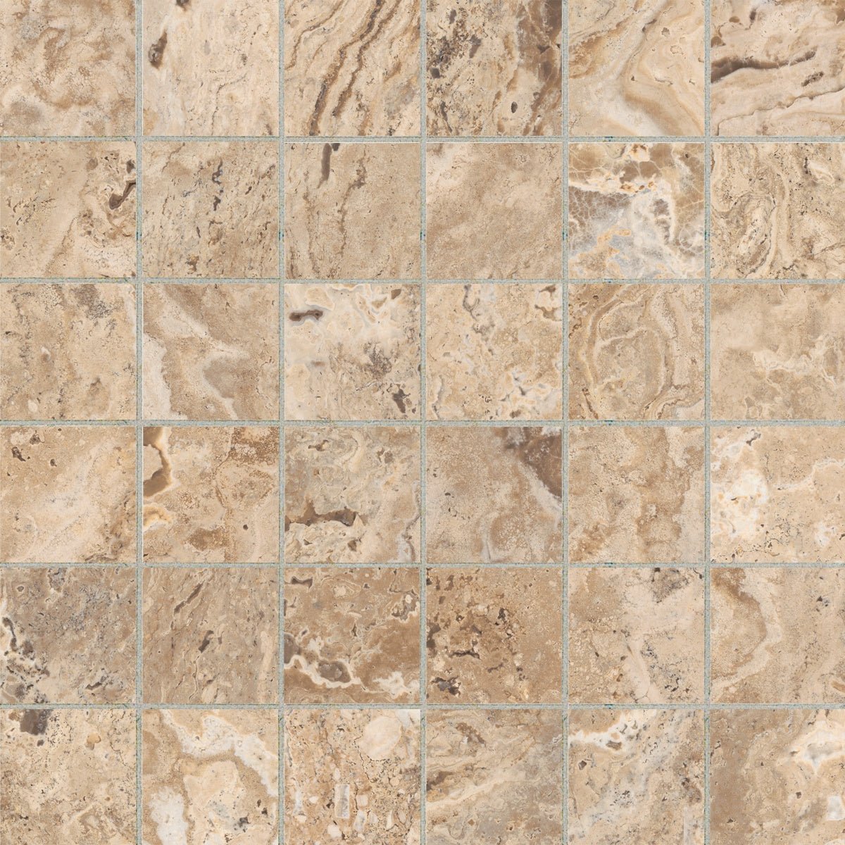 Anatolia - 5 x 5 cm Antico Classic Matte Glazed Porcelain Mosaic || 4501-0005-0 - Ceramed