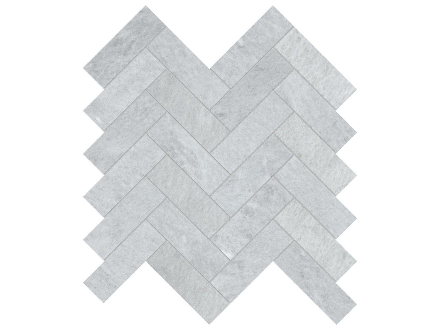 Anatolia - Aura Fresca - Mosaïque à chevrons de marbre, fini adouci 3,3 x 10 cm (1,25 x 4 po)