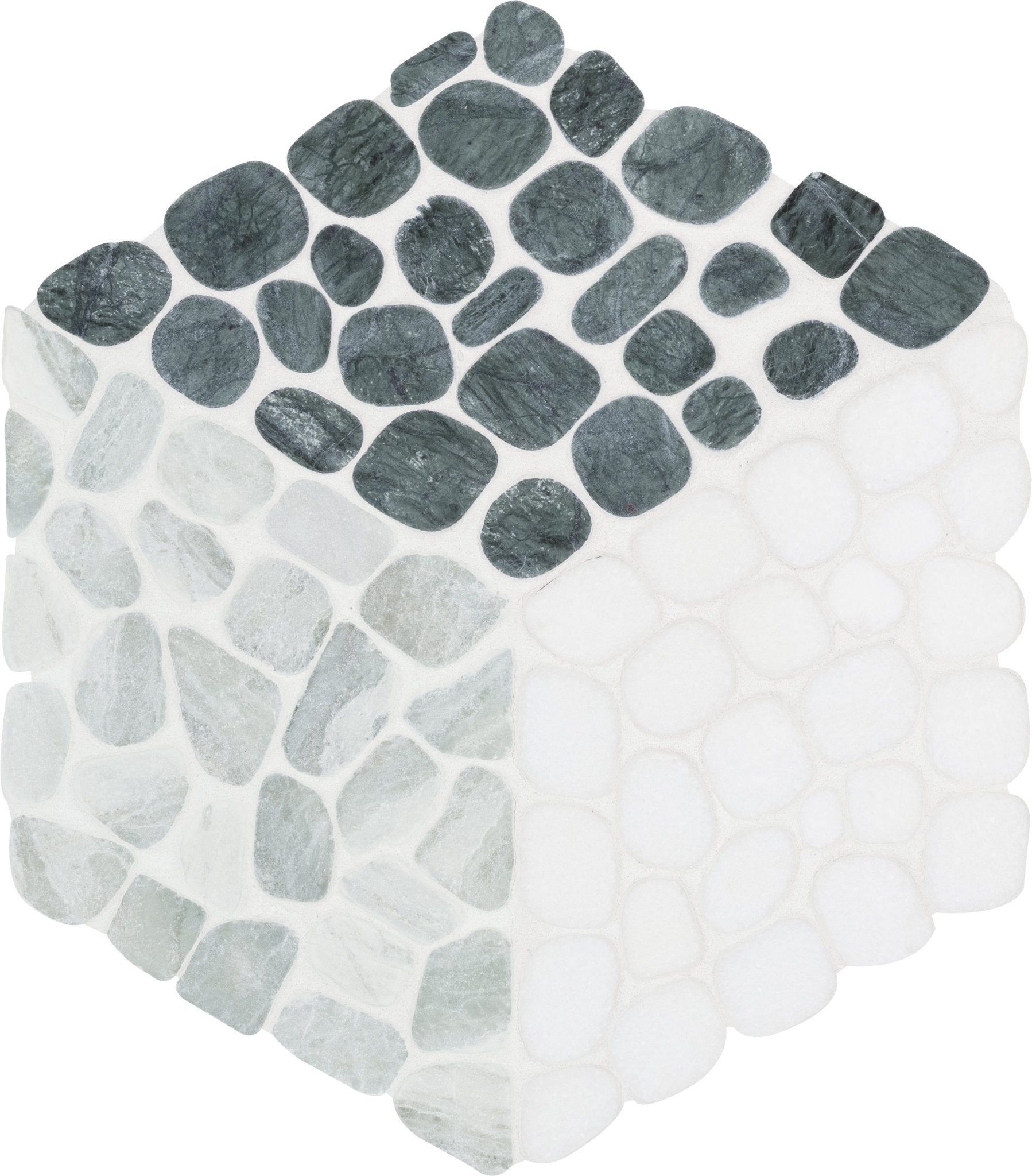 Anatolia - Cabana Jade Blend Pebble Tumbled Marble Mosaic || 5001-0458-0 - Ceramed