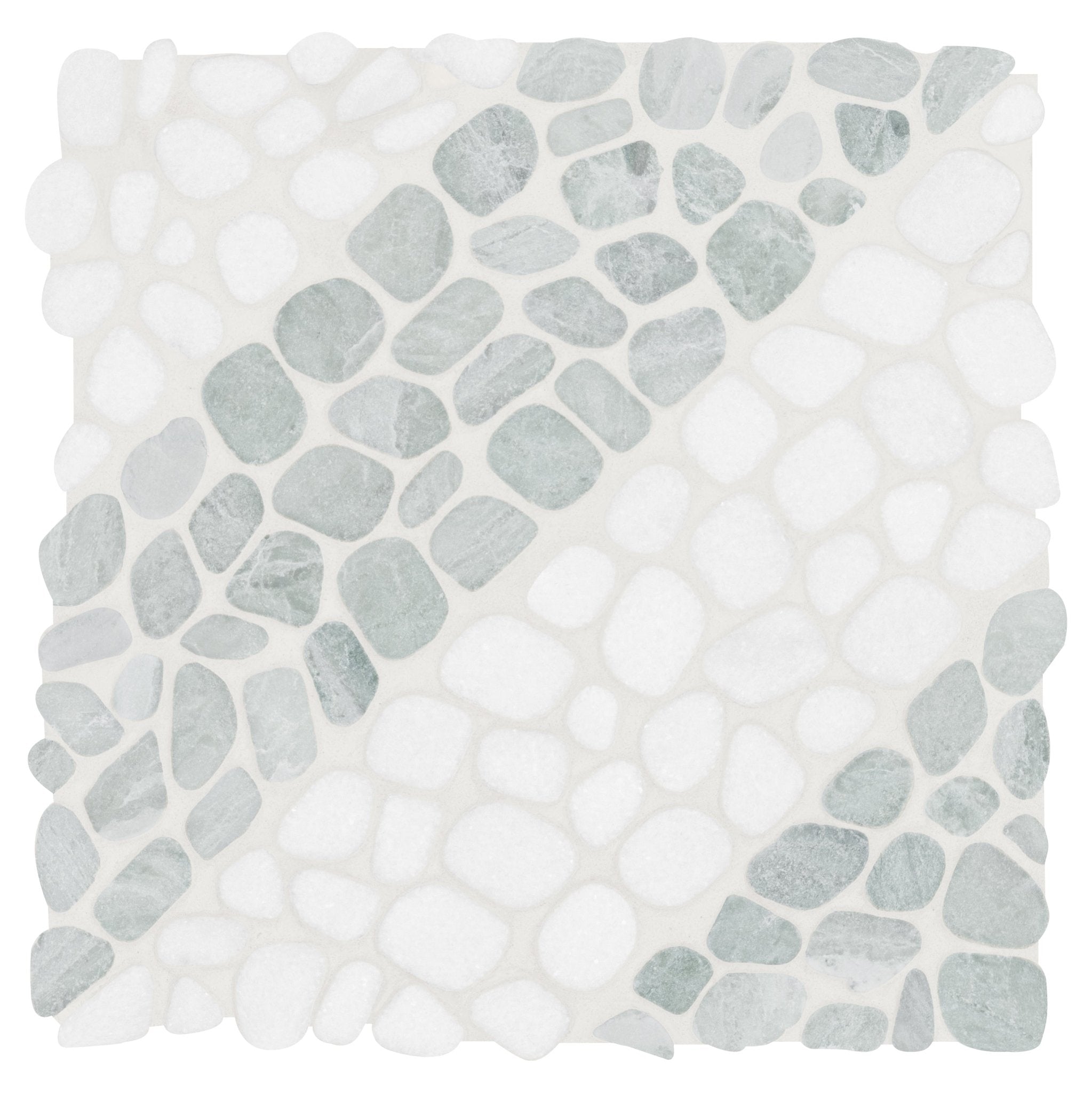 Anatolia - Cabana Jade Blend Pebble Tumbled Marble Mosaic || 5001-0458-0 - Ceramed
