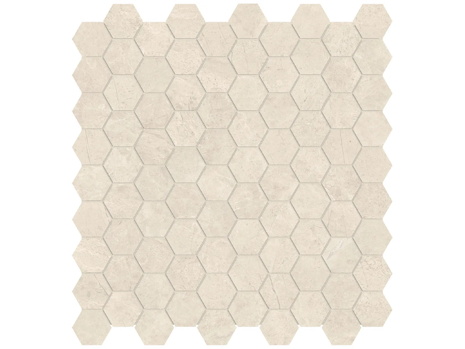 Anatolia Céramique mosaïque Mayfair Allure Ivory Hexagone Lustré - 1.25" ||4501-0145-1 - Ceramed