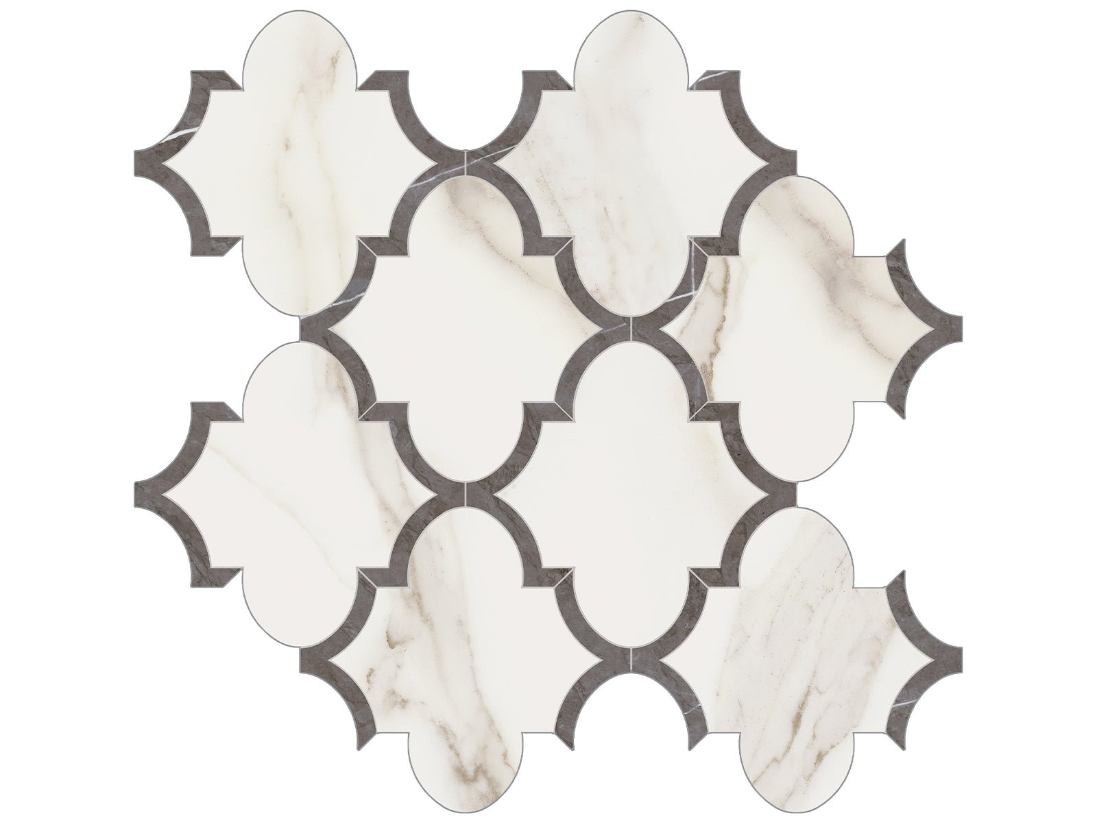Anatolia Céramique mosaïque Mayfair Calacatta Oro Arabesque Lustré ||4501-0127-1 - Ceramed