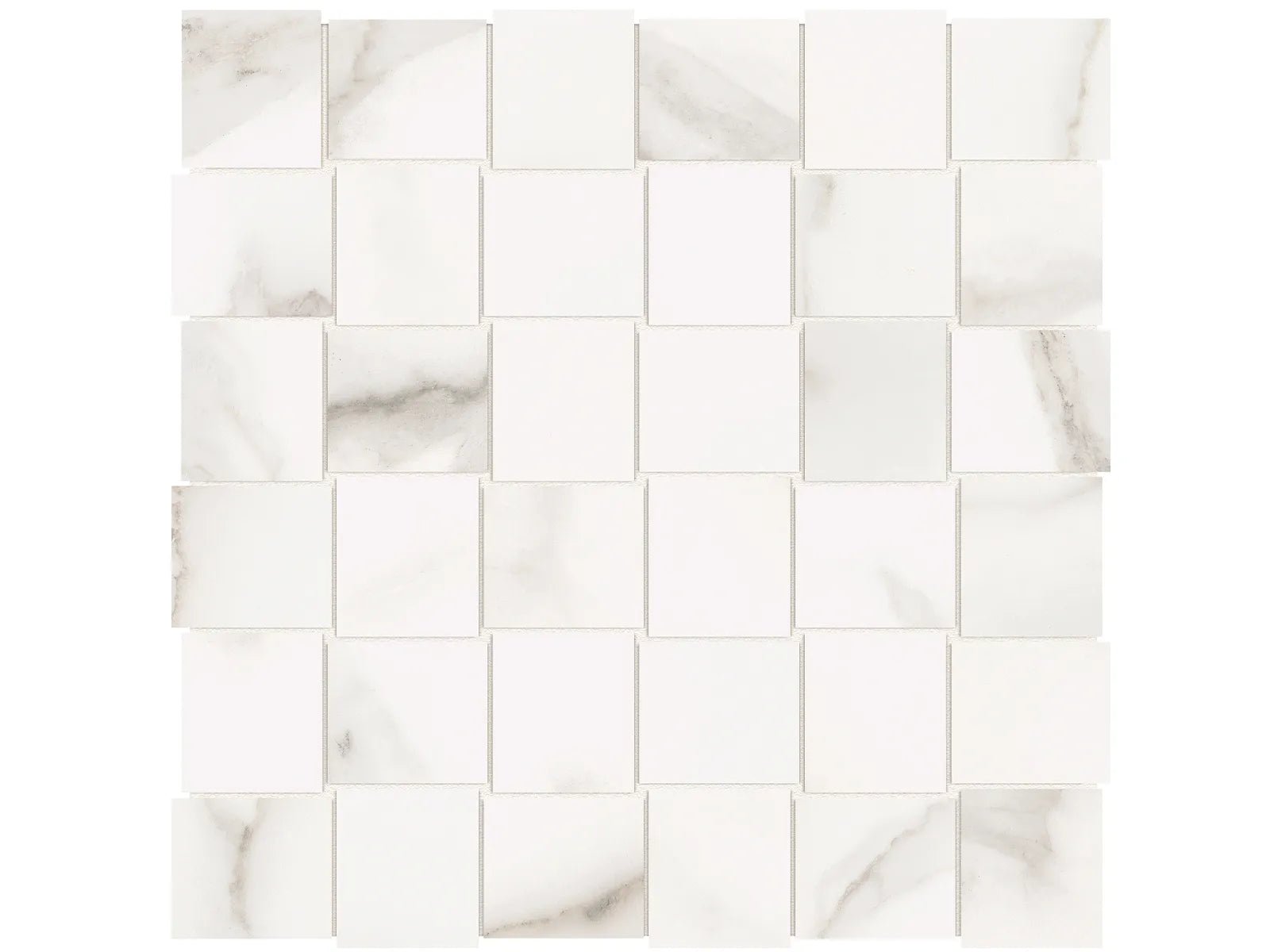 Anatolia Céramique mosaïque Mayfair Calacatta Oro Basketweave - 2" x 2" ||4501-0128-1 / 4501-0138-1 - Ceramed