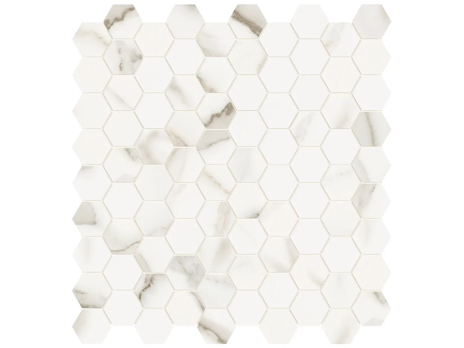 Anatolia Céramique mosaïque Mayfair Calacatta Oro Hexagone Lustré - 1.25" ||4501-0146-1 - Ceramed
