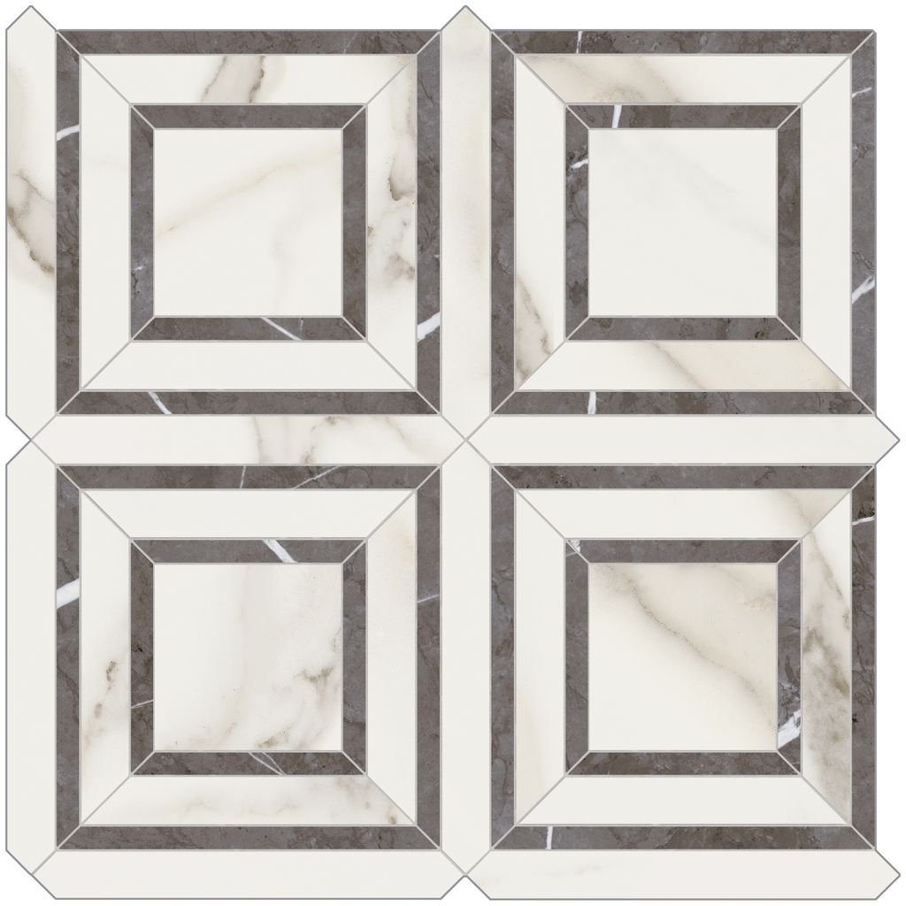 Anatolia Céramique mosaïque Mayfair Calacatta Oro Piazza Lustré ||4501-0153-1 - Ceramed