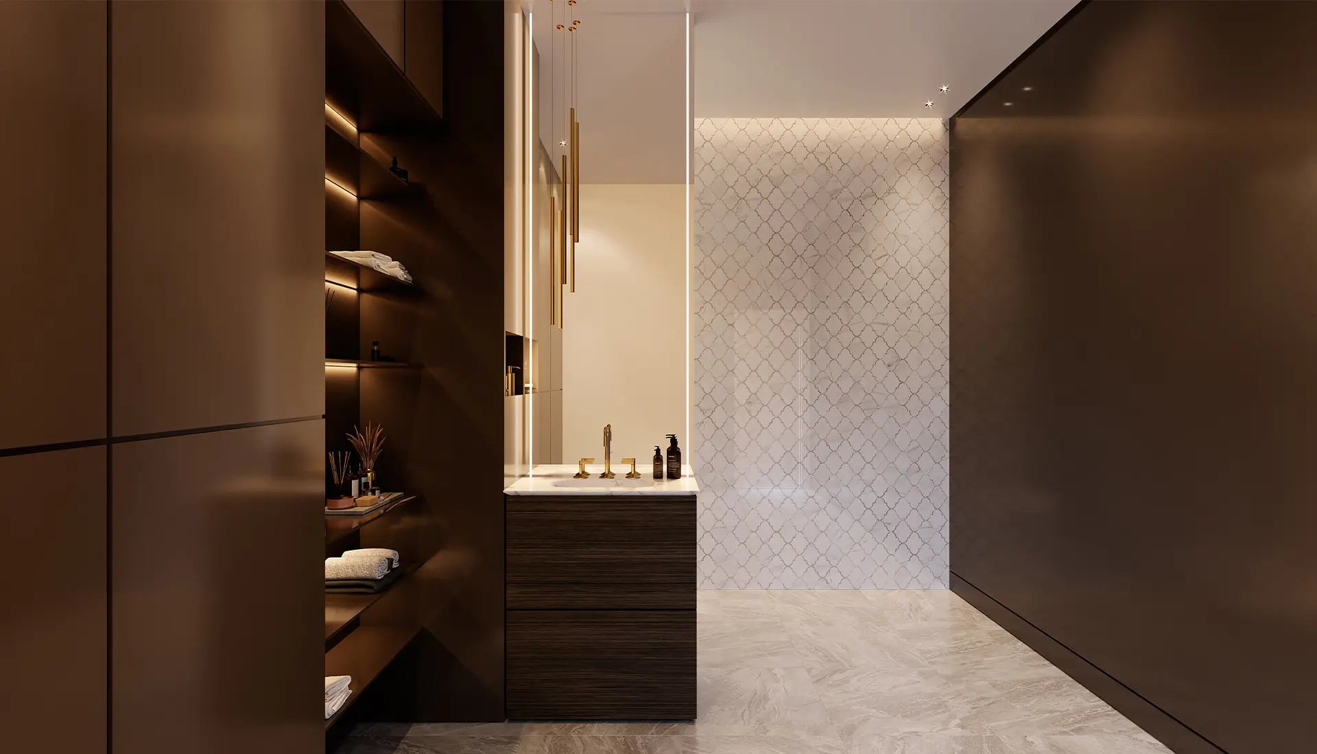 Anatolia Céramique mosaïque Mayfair Volakas Grigio Arabesque Lustré - Ceramed