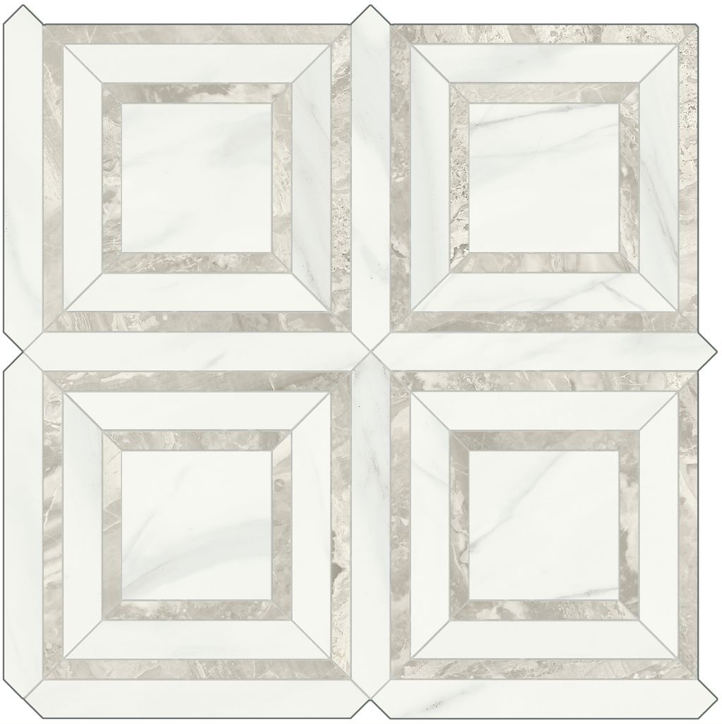 Anatolia Céramique mosaïque Mayfair Volakas Grigio Piazza Lustré ||4501-0157-1 - Ceramed