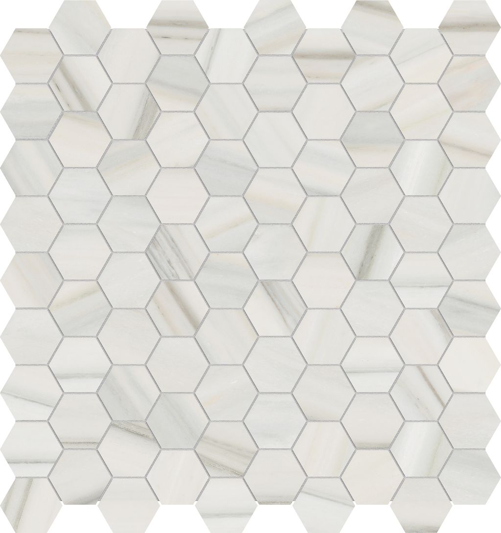 Anatolia Céramique mosaïque Mayfair Zebrino Hexagone Lustré - 1.25" ||4501-0152-1 - Ceramed