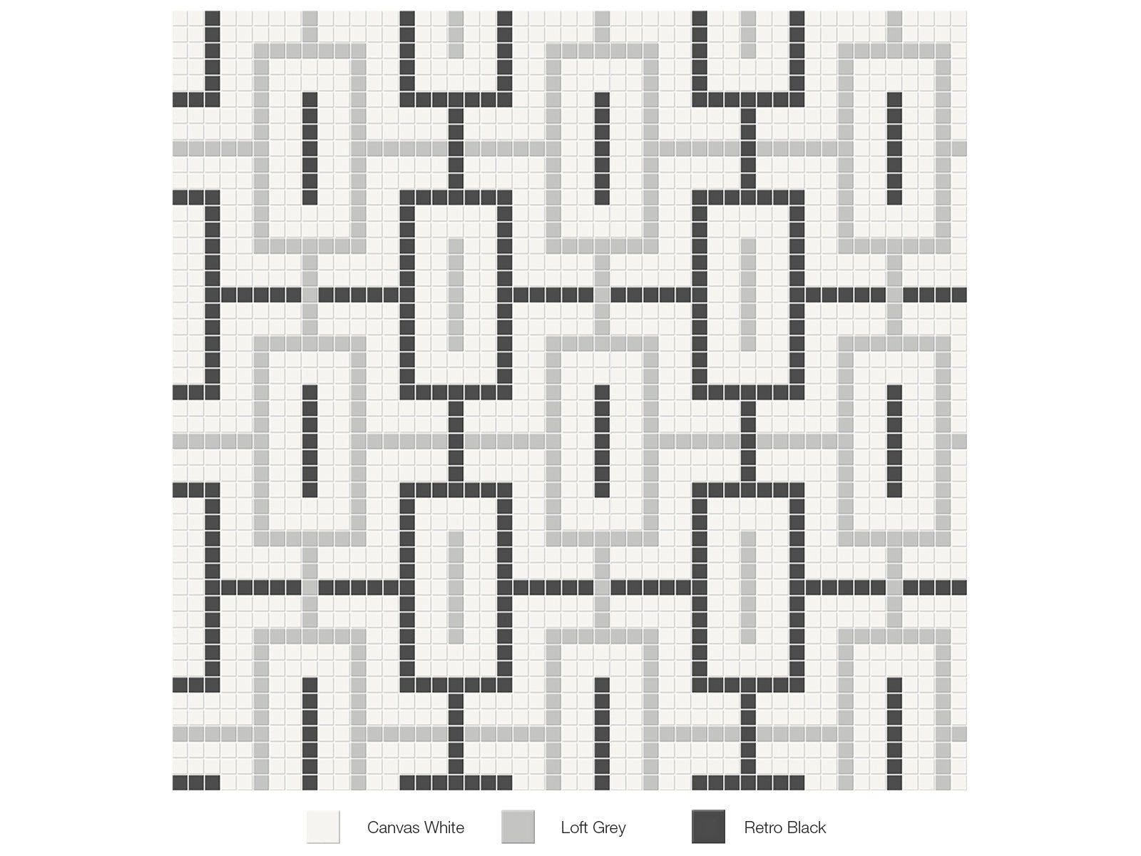Anatolia - Céramique mosaïque Soho Midnight Blend Mat 11" x 11" ||4501-0545-0 - Ceramed