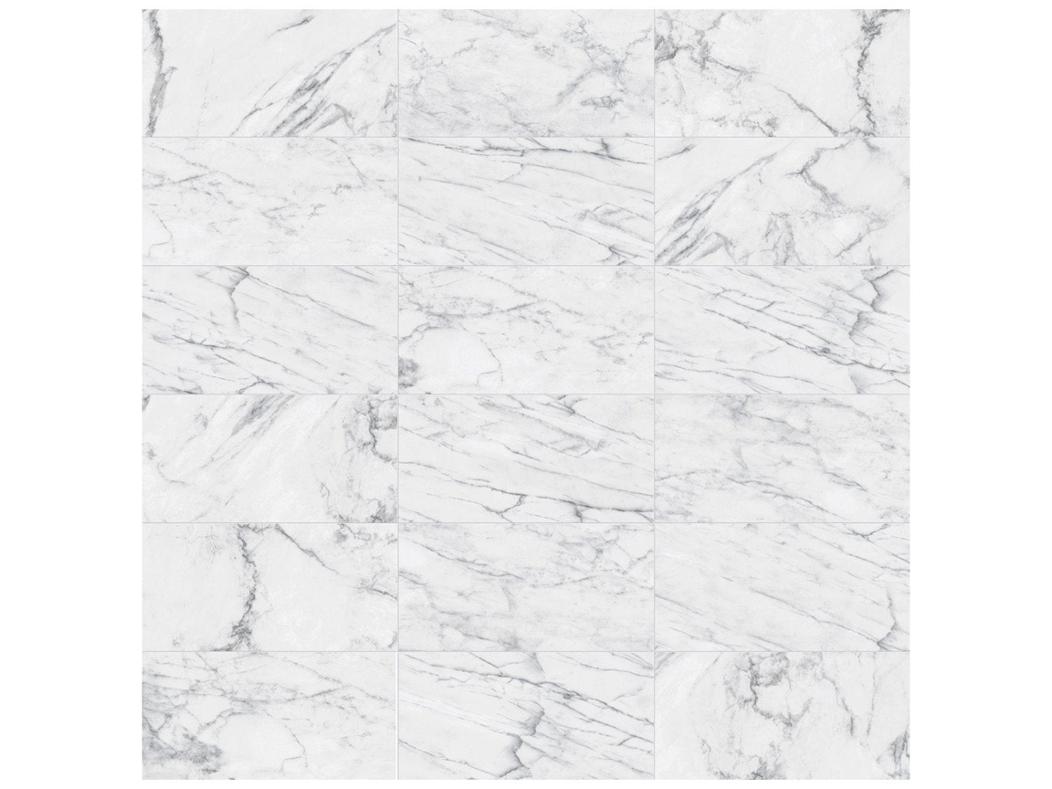 Anatolia - Classic - Carrara - Tuile de porcelaine émaillée aspect marbre, fini mat 30 x 60 cm (12 x 24 po)