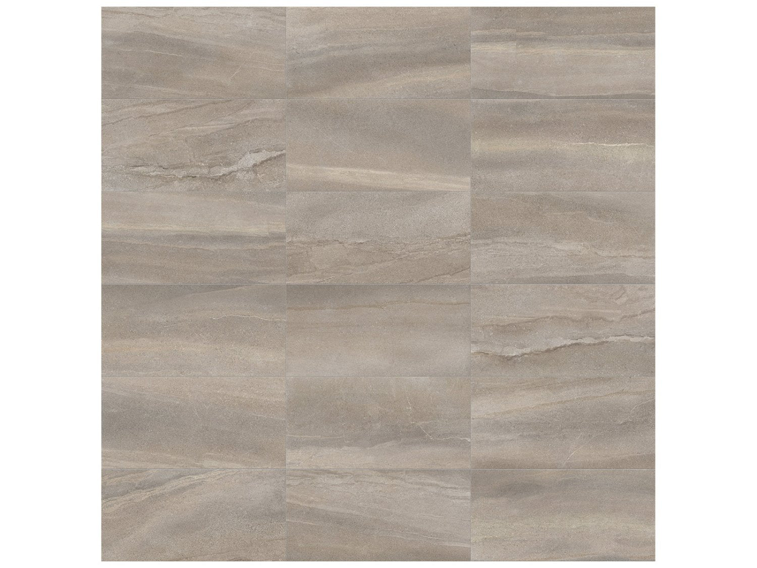 Anatolia - Crux - Earth - Tuile de porcelaine émaillée aspect pierre, fini mat 30 x 60 cm (12 x 24 po)