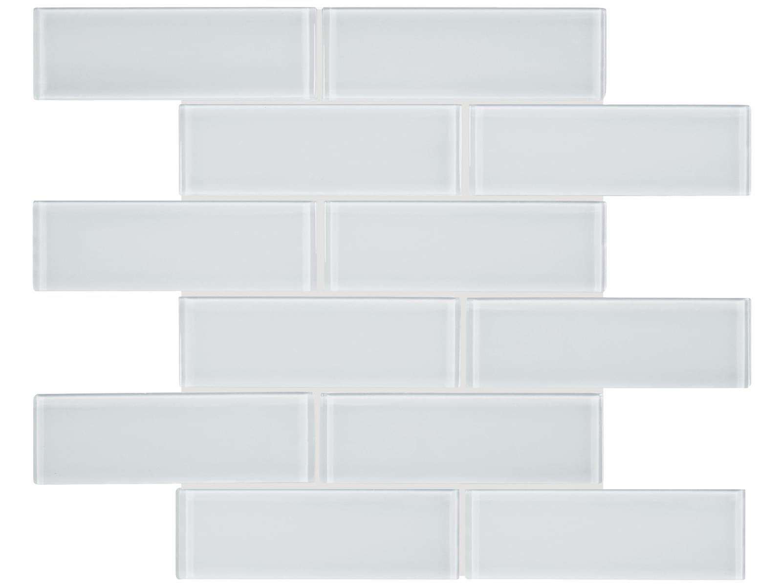 Anatolia - Element - Ice - Mosaïque de verre lustrée en briquettes 5 x 15 cm (2 x 6 po)