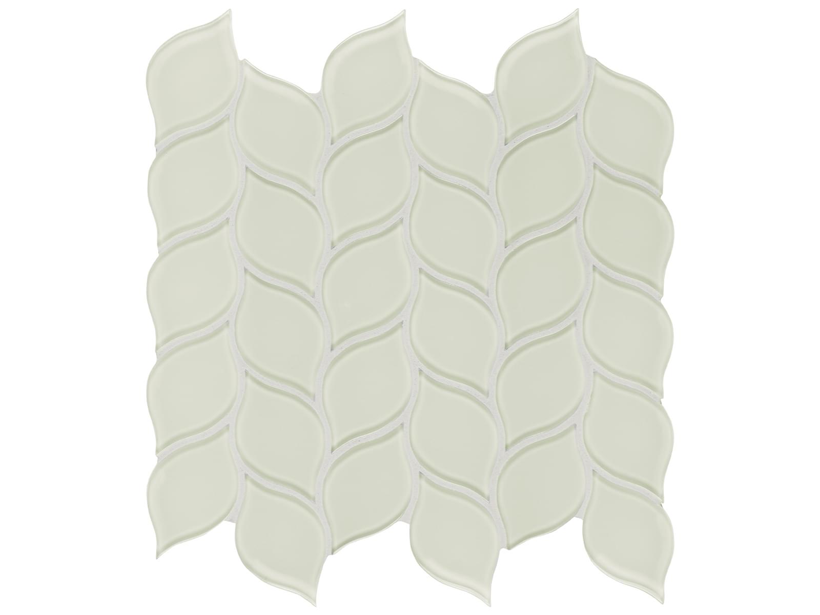 Anatolia - Element - Sand - Mosaïque de verre lustrée en pétales 30,1 x 29 cm (12 x 12 po)