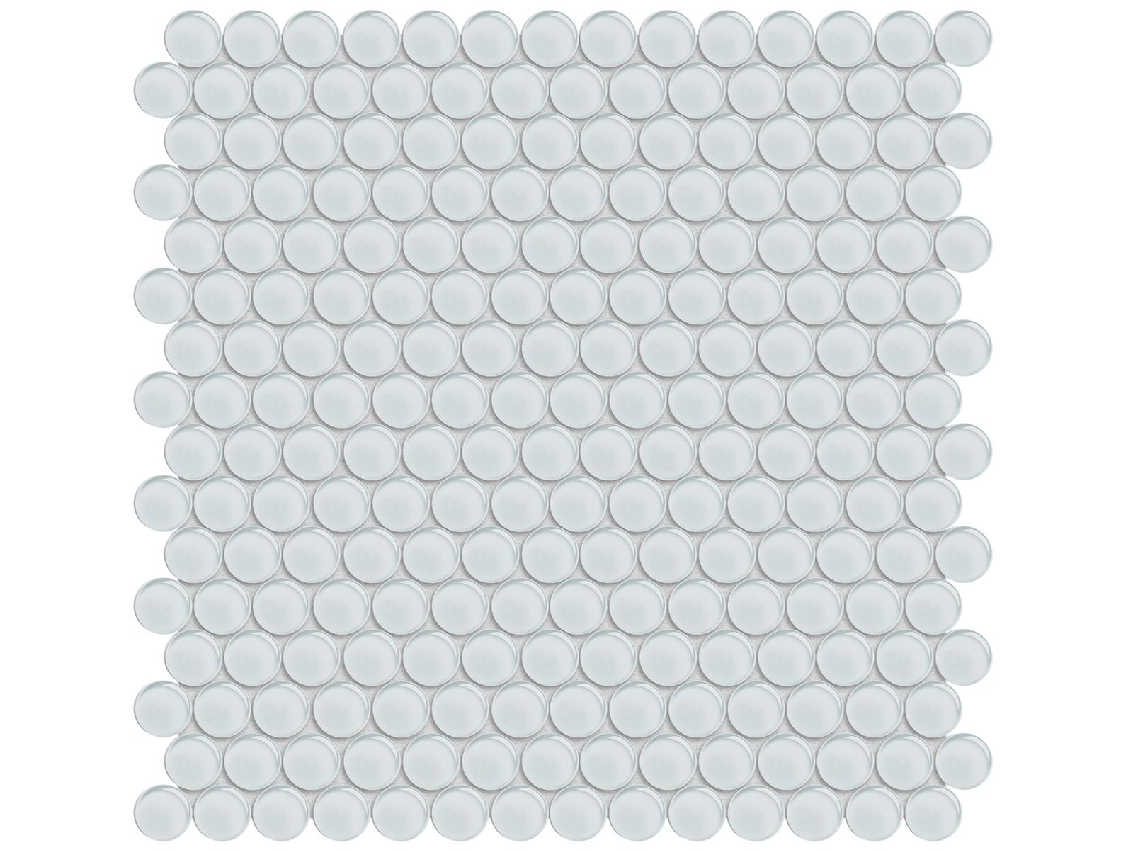 Anatolia - Element - Ice - Mosaïque de verre lustrée à pastilles rondes 29,8 x 29,8 cm (12 x 12 po)
