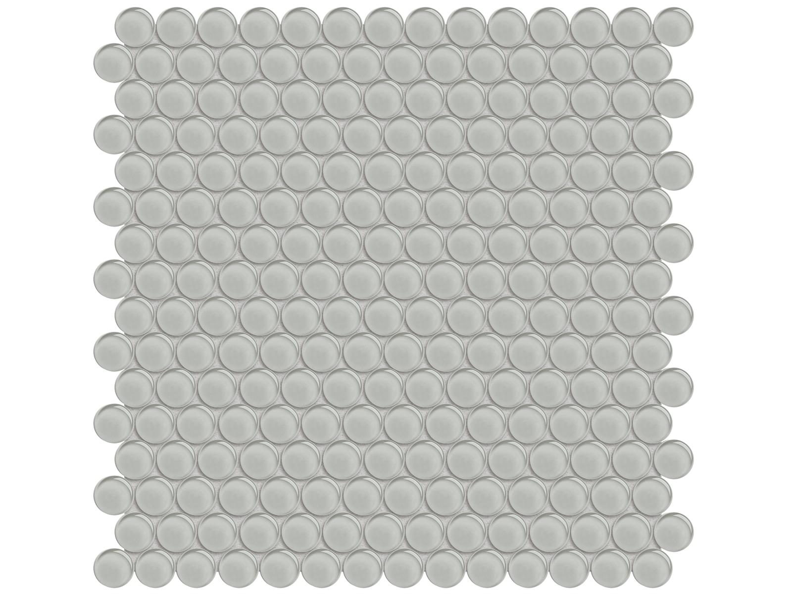 Anatolia - Element - Mist - Mosaïque de verre lustrée à pastilles rondes 29,8 x 29,8 cm (12 x 12 po)